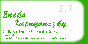 eniko kutnyanszky business card
